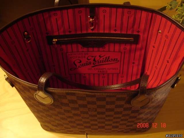 (開箱文) 聖誕禮物---Louis Vuitton 棋盤格 neverfull(中)