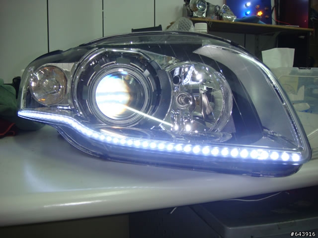 A4 B7 LED 頭燈 實車安裝完成測試中.....
