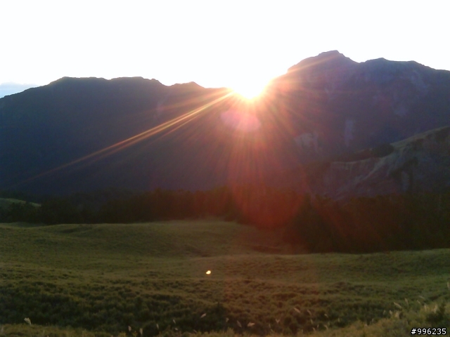 合歡主峰夕陽和石門山日出