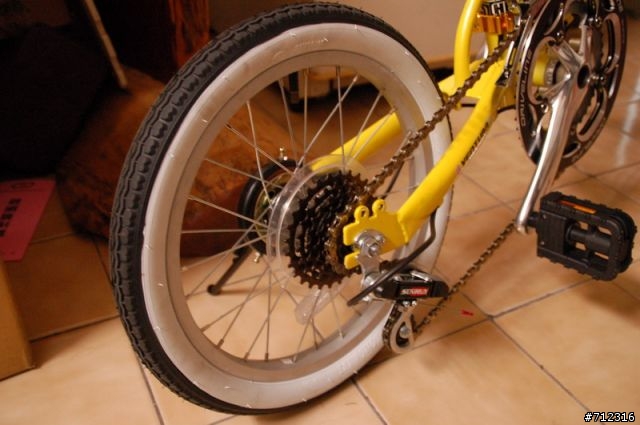 威寶腳踏車(小黃)=台哥大腳踏車(小白)=美利達 fb-106 改..改...改...16吋雙盤無敵小折