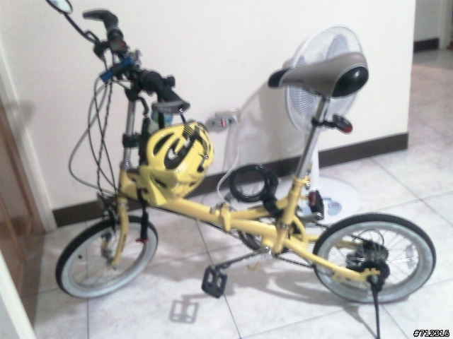 威寶腳踏車(小黃)=台哥大腳踏車(小白)=美利達 fb-106 改..改...改...16吋雙盤無敵小折