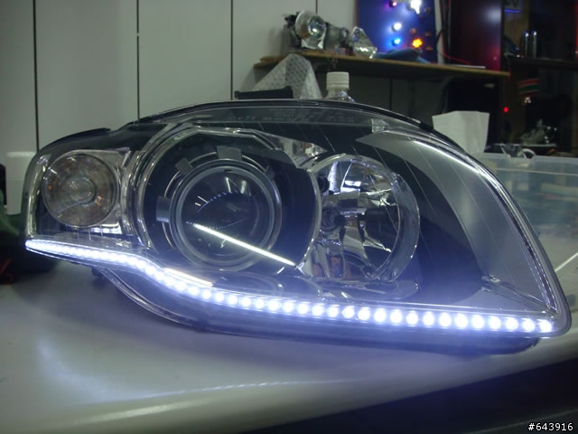 A4 B7 LED 頭燈 實車安裝完成測試中.....
