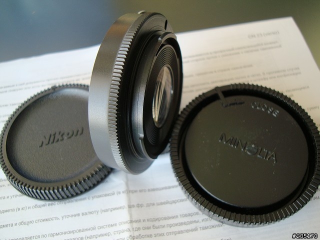 很少見的轉接環, 讓Sony(Minolta) 使用 Nikon lens