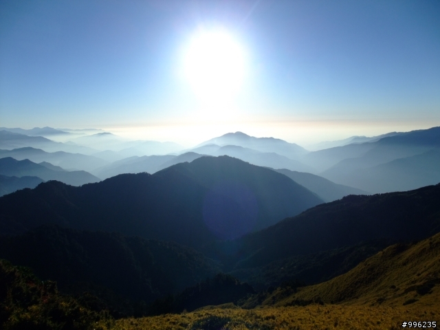 合歡主峰夕陽和石門山日出