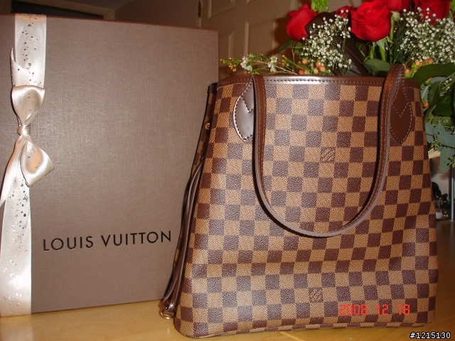 (開箱文) 聖誕禮物---Louis Vuitton 棋盤格 neverfull(中)