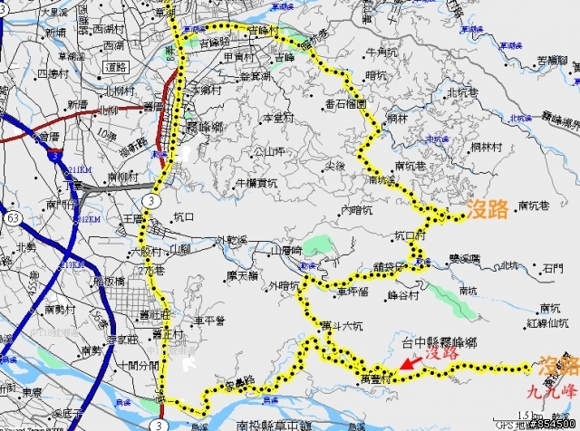 霧峰鄉山林縱騎-桐林-南坑-峰谷-九九峰-象鼻坑