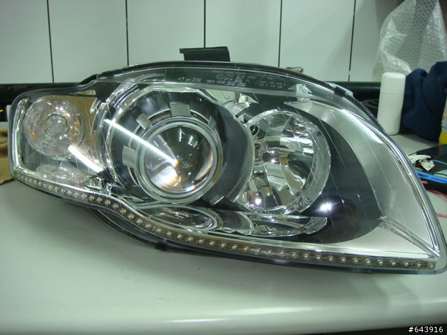 A4 B7 LED 頭燈 實車安裝完成測試中.....