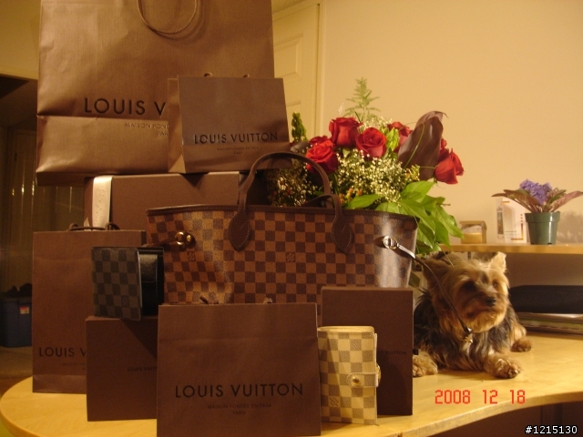 (開箱文) 聖誕禮物---Louis Vuitton 棋盤格 neverfull(中)