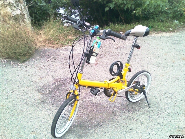 威寶腳踏車(小黃)=台哥大腳踏車(小白)=美利達 fb-106 改..改...改...16吋雙盤無敵小折