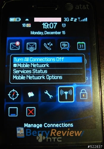 HTC Touch Pro 跑BlackBerry OS