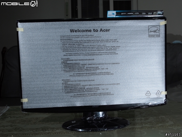 24"寬螢幕 Acer H243H開箱~