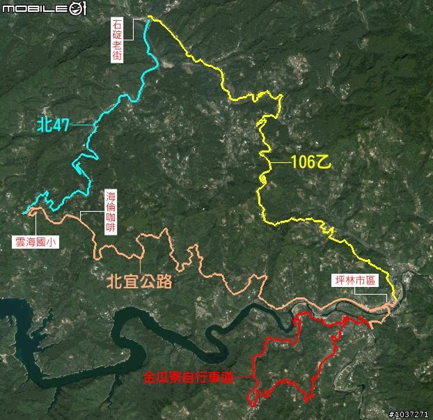 【里程資訊+坡度分析】北47+雲海國小+金瓜寮溪自行車道+106乙