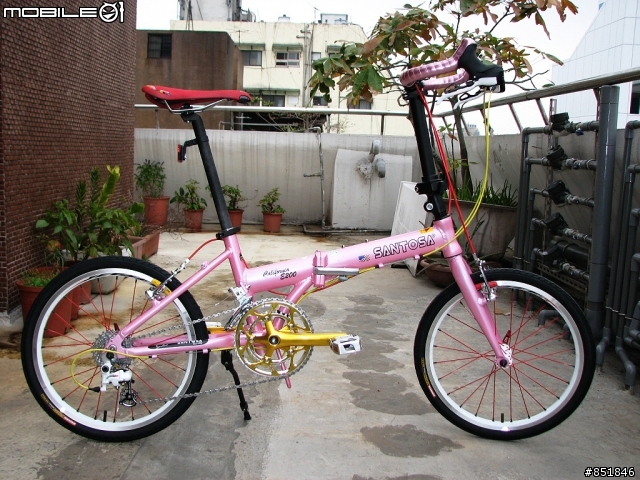 santosa california E200 仿 DAHON TT 粉金改裝版 !!
