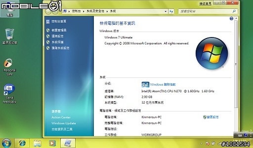 N10jc安裝Windows7 beta