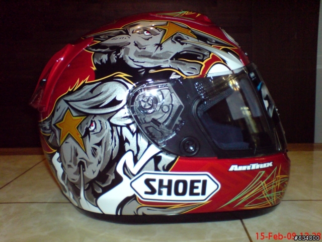 【開箱文】SHOEI  X-11 KIYONARI 白綠版 & E-BOZ 安全帽 紅銀版