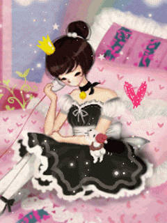 240*320 韓國插畫玉兔女ggum~收錄動態桌布