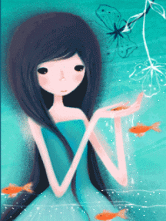 240*320韓國插畫家Echi動態桌布