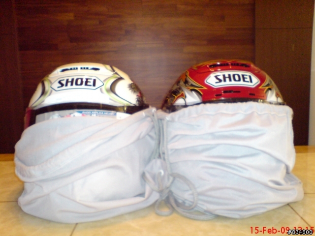 【開箱文】SHOEI  X-11 KIYONARI 白綠版 & E-BOZ 安全帽 紅銀版