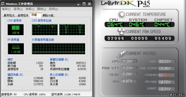 DFI JR P45-T2RS + E8200 C0 小超 500*7 1.28V穩定運作