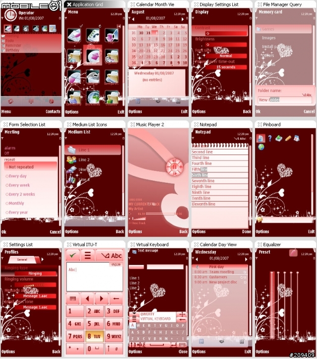 [S60主題]No.14-Red(S60 2.2、3.1、3.2、5th版)