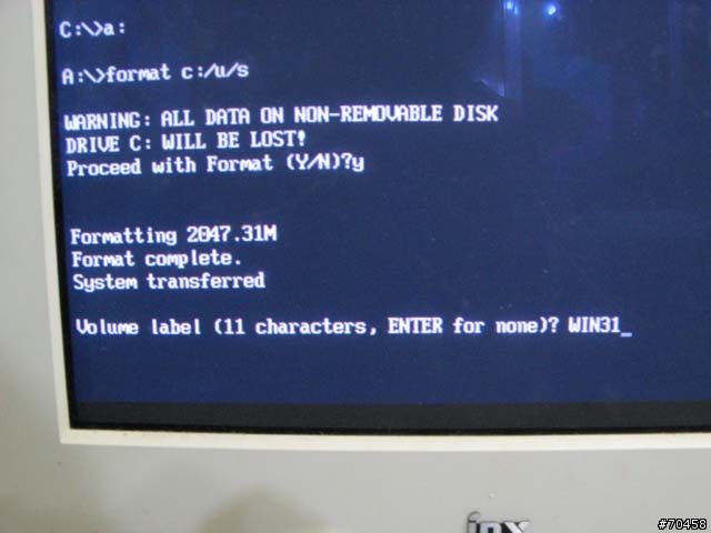 [惡搞]i7 920@ASUS P6T Deluxe install DOS 6.22 + Windows 3.1