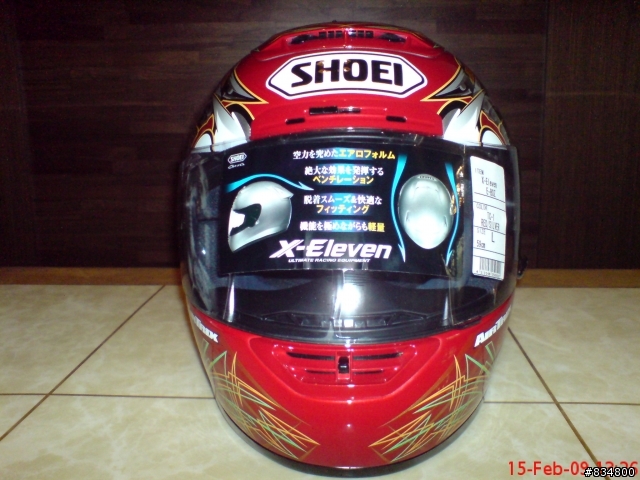【開箱文】SHOEI  X-11 KIYONARI 白綠版 & E-BOZ 安全帽 紅銀版