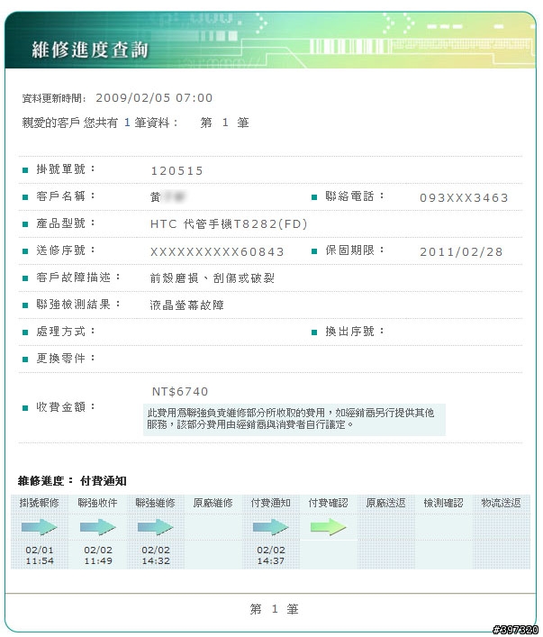 TOUCH HD 千萬別摔到