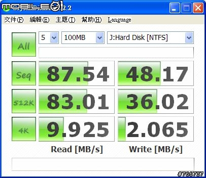 創見SSD18M 1.8吋隨身硬碟測速