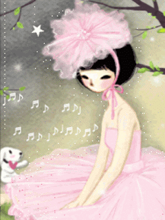240*320 韓國插畫玉兔女ggum~收錄動態桌布