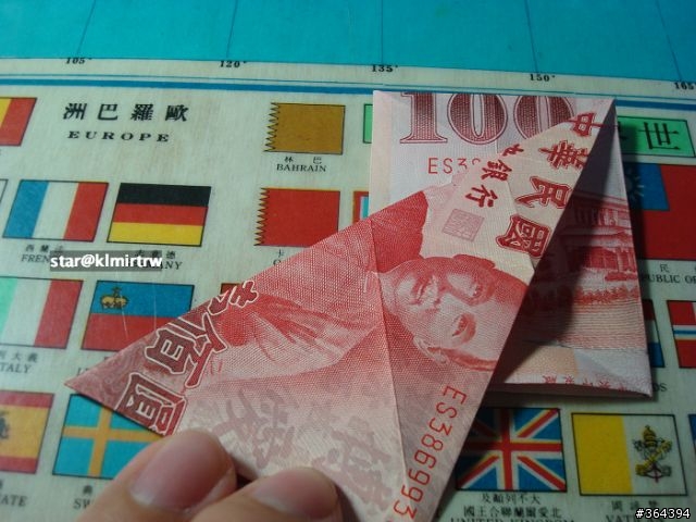 紙鈔六芒星摺法！   我終於會了！