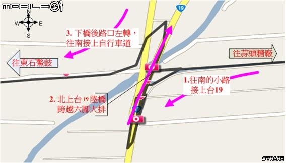 朴子溪自行車道(鰲蒜自行車道)目前中斷一小段。