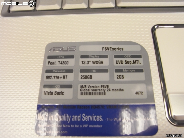 [分享]ASUS華碩新款13吋F6VE 純白香水獨顯機簡單開箱