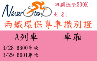 坐火車去300K的朋友請看一下