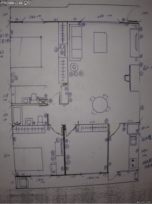 [請問]3房2廳2衛格局，自行發包裝修(附手繪圖)及討論