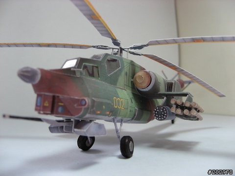3D紙模-1:66 蘇聯MI-28戰鬥直升機/HAVOC