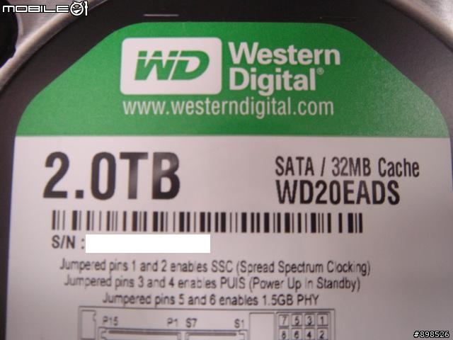 [開箱文] WD 2TB SATA HDD