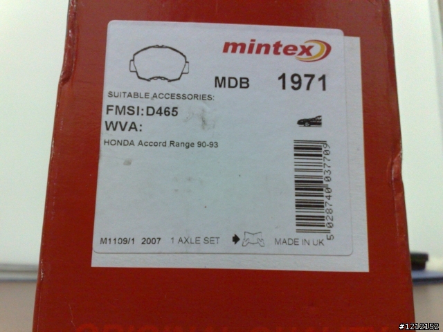 [開半箱] Mintex 道路版來令