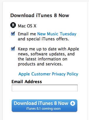 「消息」 iTunes 8.1 釋出！