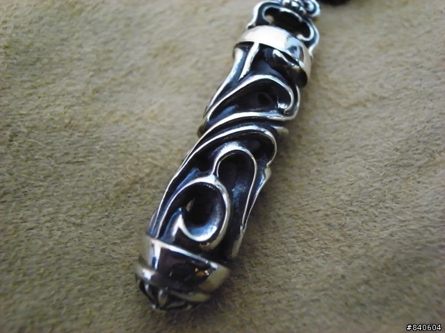 銀界帝王CHROME HEARTS,十字架&軸狀項鍊+渦狀刻紋旋轉戒