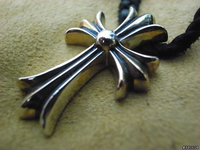 銀界帝王CHROME HEARTS,十字架&軸狀項鍊+渦狀刻紋旋轉戒
