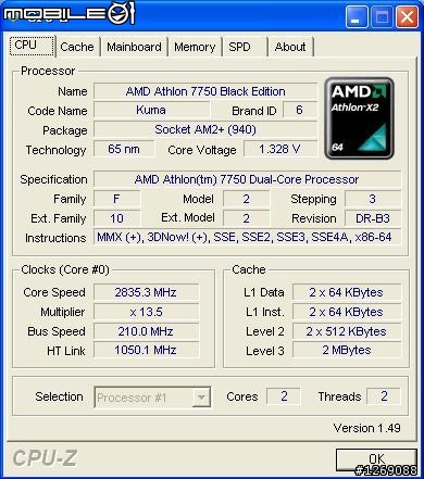Athlon X2 7750 Black Edition入手小測Ⅰ