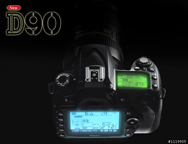 D90機頂LCD顯示是彩色的嗎?
