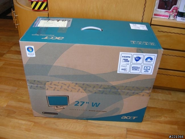 acer AL2723W 27吋螢幕+旋轉腳架入手~