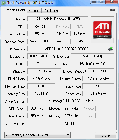 N81 4650 DDR3 1G 3D Mark 06測試報告