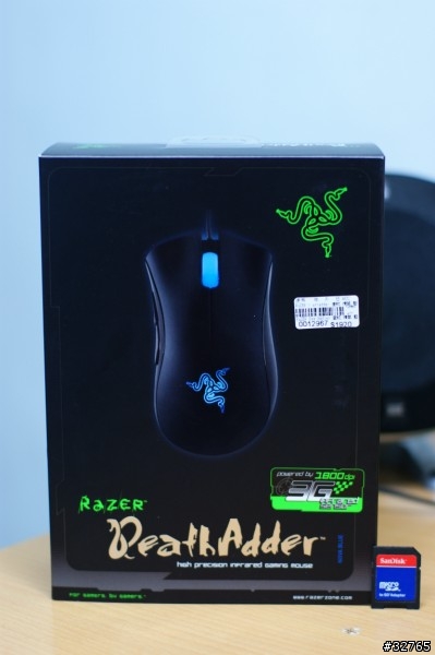 不專業[開箱]Razer DeathAdder 1800dpi 奎蛇藍光雷射光學滑鼠 補上 Zowie P-RF鼠墊