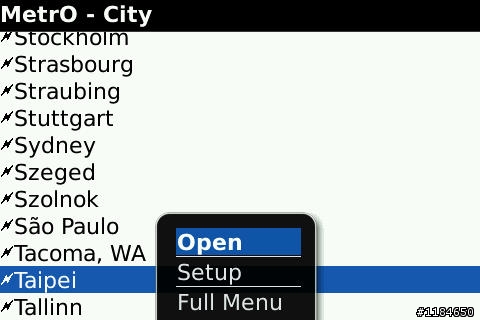 Metro for BlackBerry 捷運資訊