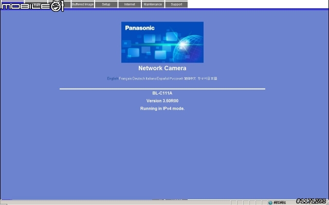 Panasonic BL-c111 IPCAM WEB介面分享