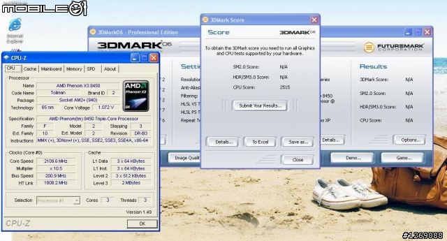 AMD Phenom X3 8450小測 & Athlon X2 7750 Black Edition比較