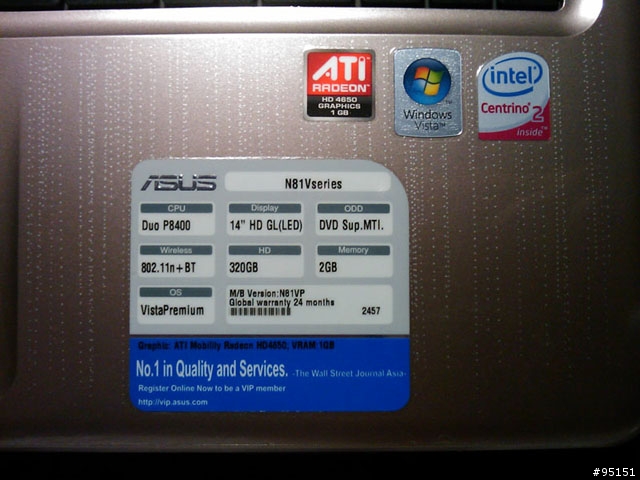 [不專業開箱]Asus N81Vp