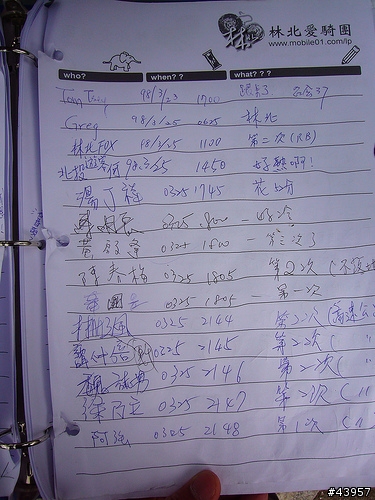 【分享】北投中正山簽到簿(7/5北部車隊大聯誼，歡迎共襄盛舉)